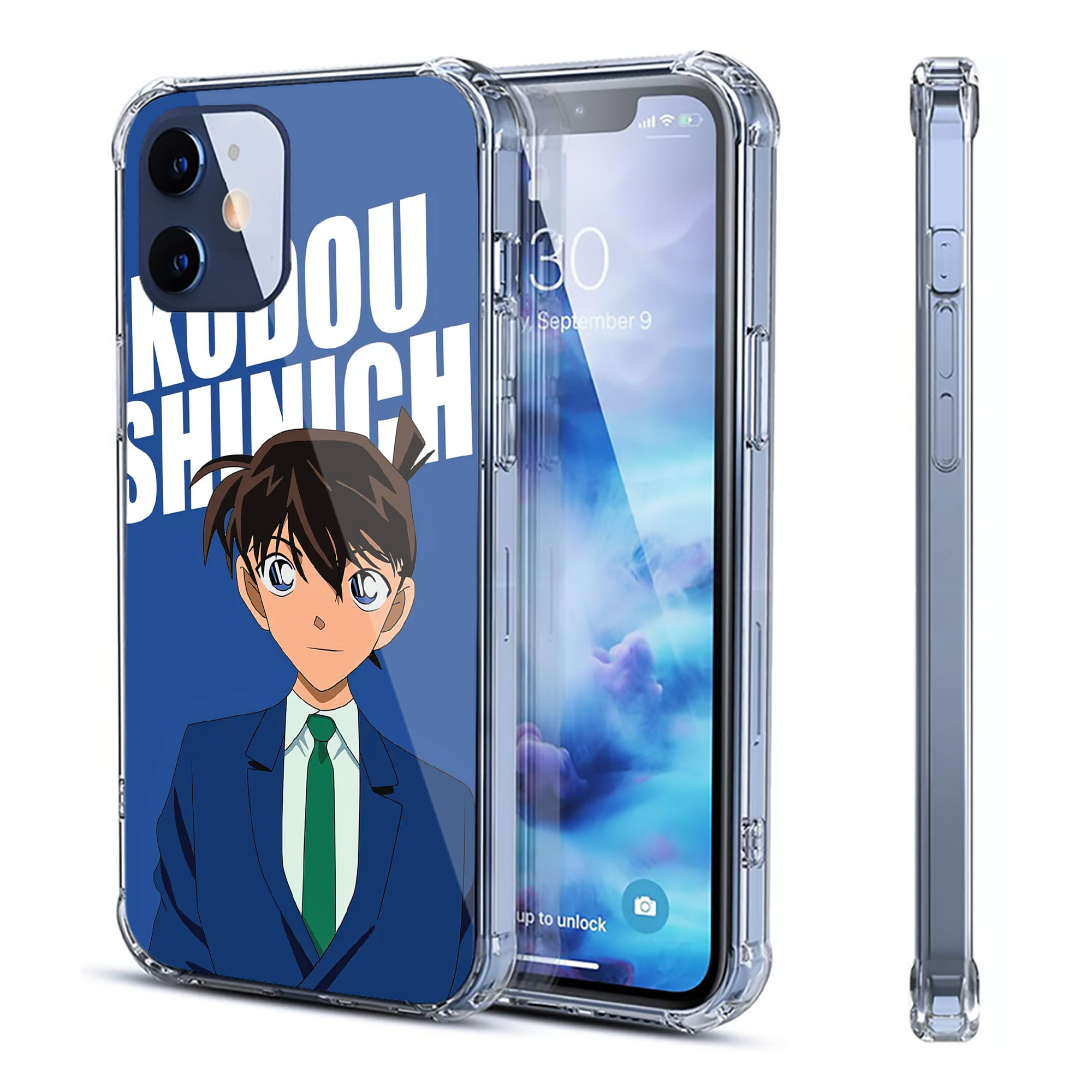 （画像用） 名探偵コナン Detective Conan 【iPhone 12シリーズ対応】透明スマホケース（クリアソフトケース）